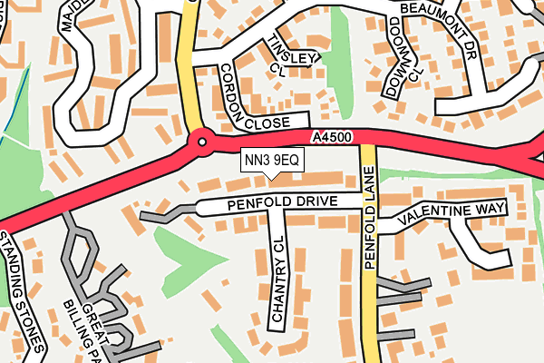 NN3 9EQ map - OS OpenMap – Local (Ordnance Survey)