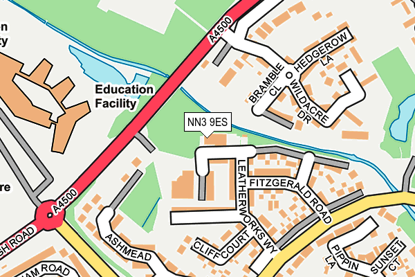 NN3 9ES map - OS OpenMap – Local (Ordnance Survey)