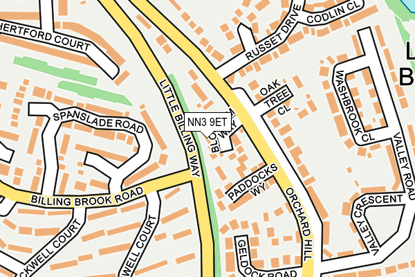 NN3 9ET map - OS OpenMap – Local (Ordnance Survey)