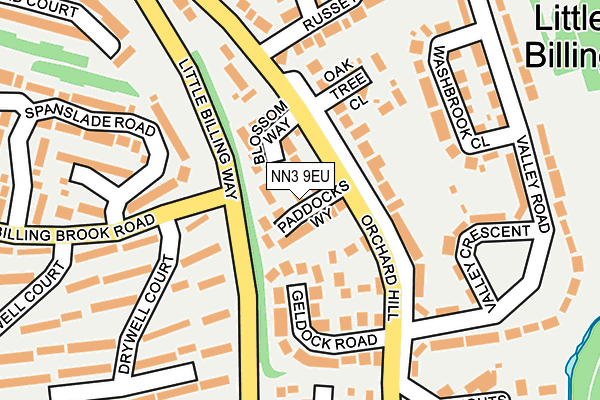 NN3 9EU map - OS OpenMap – Local (Ordnance Survey)