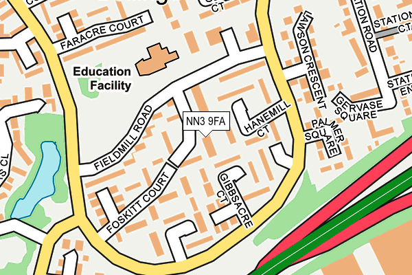 NN3 9FA map - OS OpenMap – Local (Ordnance Survey)
