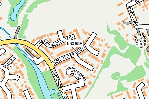 NN3 9GE map - OS OpenMap – Local (Ordnance Survey)