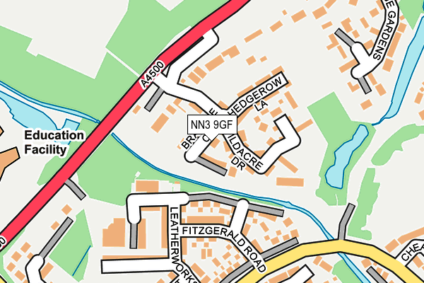 NN3 9GF map - OS OpenMap – Local (Ordnance Survey)