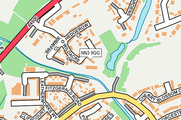 NN3 9GG map - OS OpenMap – Local (Ordnance Survey)