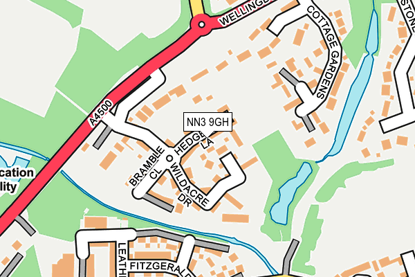 NN3 9GH map - OS OpenMap – Local (Ordnance Survey)