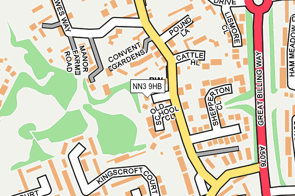 NN3 9HB map - OS OpenMap – Local (Ordnance Survey)