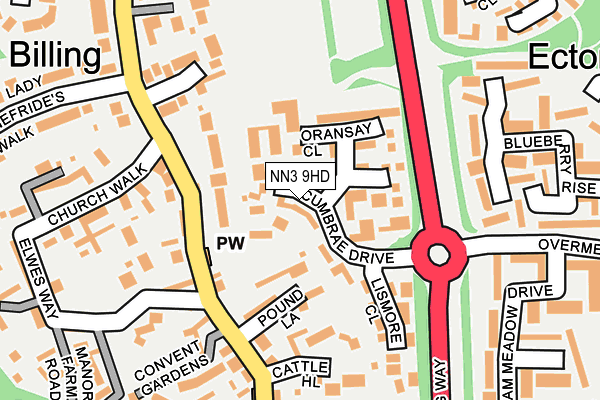 NN3 9HD map - OS OpenMap – Local (Ordnance Survey)
