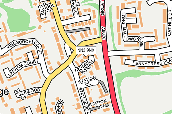 NN3 9NX map - OS OpenMap – Local (Ordnance Survey)