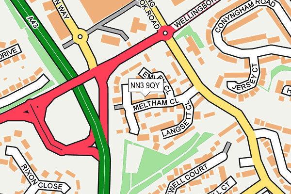 NN3 9QY map - OS OpenMap – Local (Ordnance Survey)
