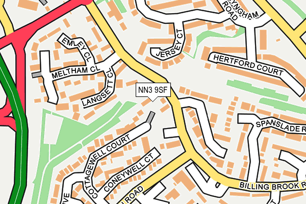 NN3 9SF map - OS OpenMap – Local (Ordnance Survey)