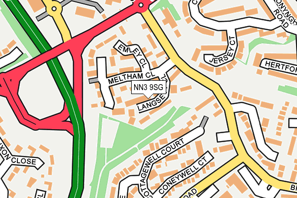 NN3 9SG map - OS OpenMap – Local (Ordnance Survey)