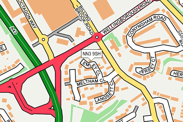 NN3 9SH map - OS OpenMap – Local (Ordnance Survey)