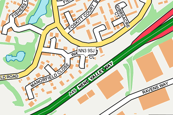 NN3 9SJ map - OS OpenMap – Local (Ordnance Survey)