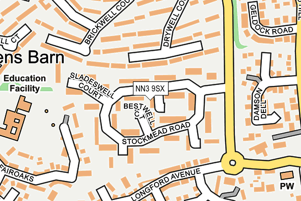 NN3 9SX map - OS OpenMap – Local (Ordnance Survey)