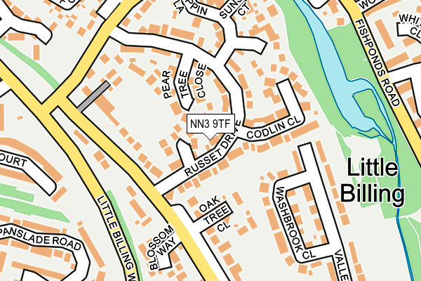 NN3 9TF map - OS OpenMap – Local (Ordnance Survey)