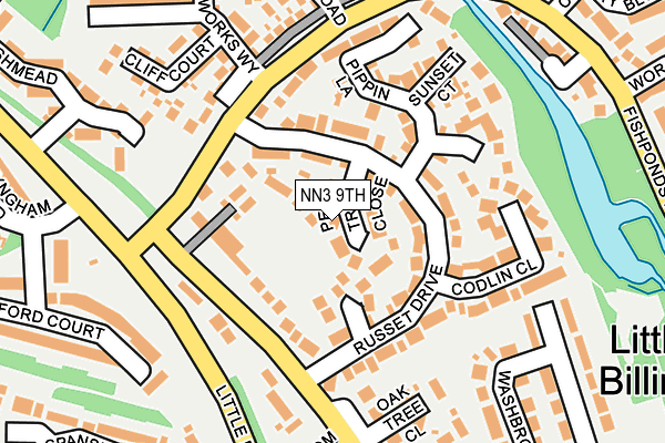 NN3 9TH map - OS OpenMap – Local (Ordnance Survey)