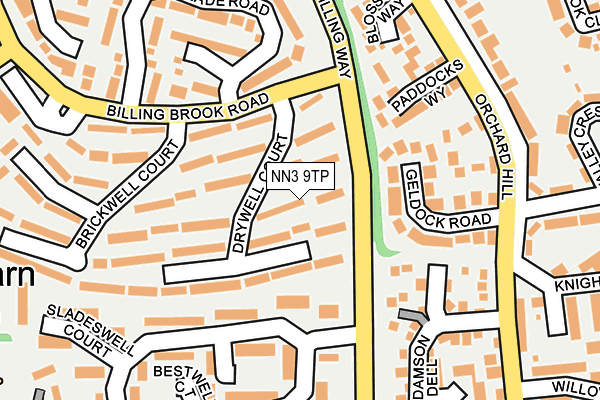 NN3 9TP map - OS OpenMap – Local (Ordnance Survey)