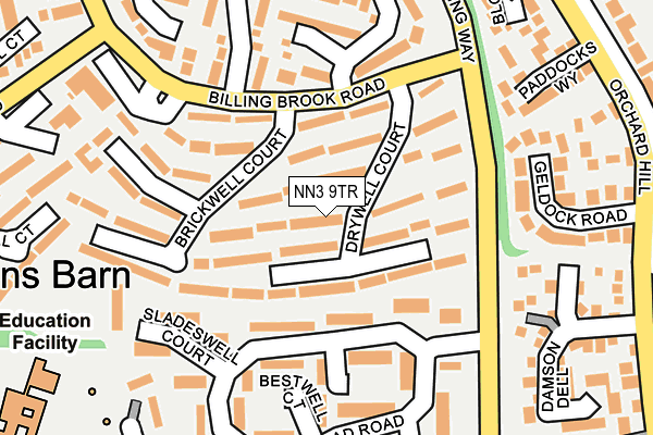 NN3 9TR map - OS OpenMap – Local (Ordnance Survey)