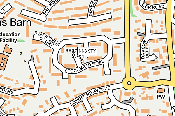 NN3 9TY map - OS OpenMap – Local (Ordnance Survey)