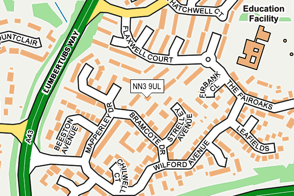 NN3 9UL map - OS OpenMap – Local (Ordnance Survey)