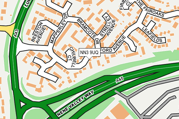 NN3 9UQ map - OS OpenMap – Local (Ordnance Survey)