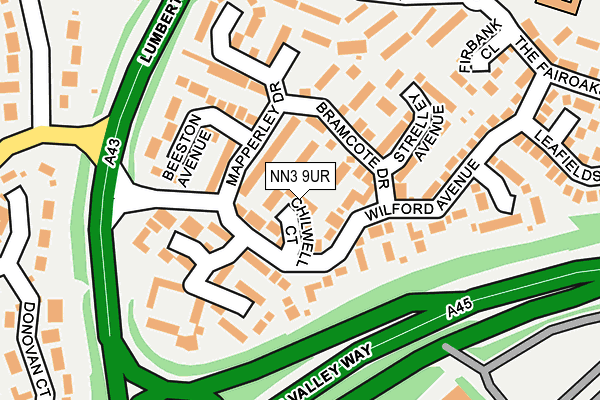 NN3 9UR map - OS OpenMap – Local (Ordnance Survey)