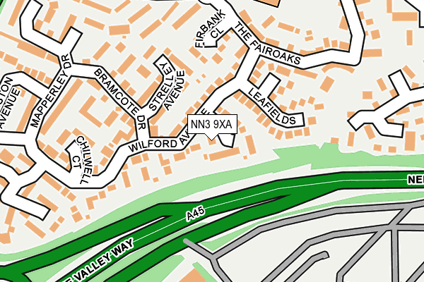 NN3 9XA map - OS OpenMap – Local (Ordnance Survey)