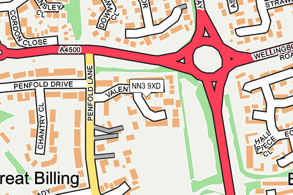 NN3 9XD map - OS OpenMap – Local (Ordnance Survey)