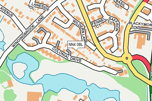 NN4 0BL map - OS OpenMap – Local (Ordnance Survey)