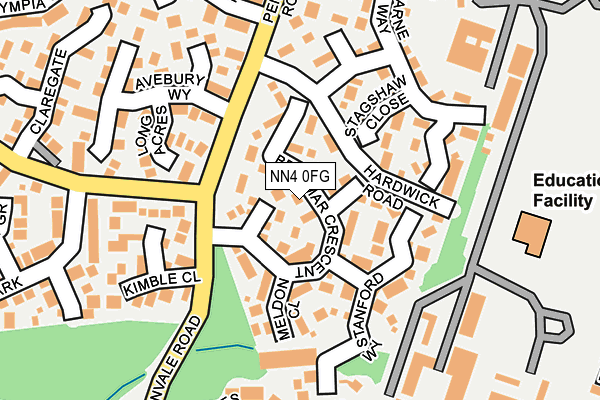 NN4 0FG map - OS OpenMap – Local (Ordnance Survey)