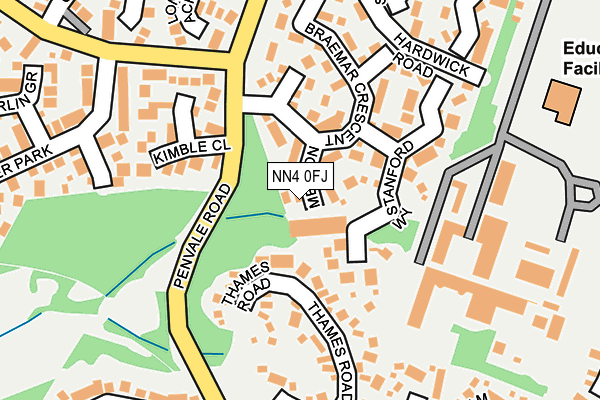 NN4 0FJ map - OS OpenMap – Local (Ordnance Survey)