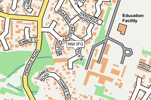 NN4 0FQ map - OS OpenMap – Local (Ordnance Survey)