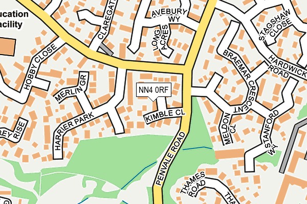 NN4 0RF map - OS OpenMap – Local (Ordnance Survey)