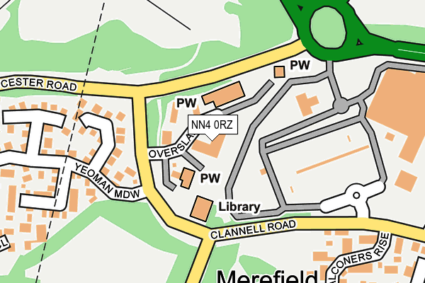 NN4 0RZ map - OS OpenMap – Local (Ordnance Survey)