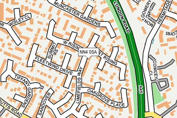 NN4 0SA map - OS OpenMap – Local (Ordnance Survey)