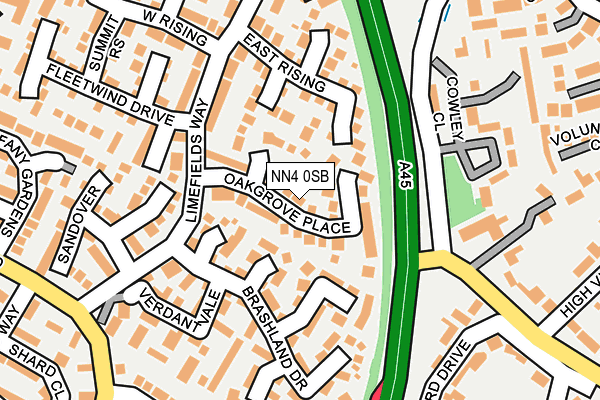 NN4 0SB map - OS OpenMap – Local (Ordnance Survey)