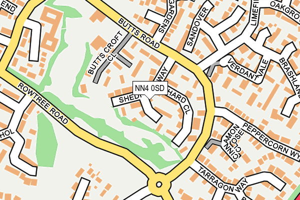 NN4 0SD map - OS OpenMap – Local (Ordnance Survey)