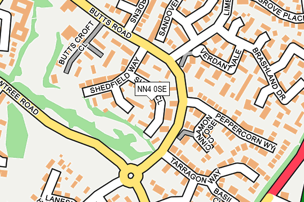 NN4 0SE map - OS OpenMap – Local (Ordnance Survey)