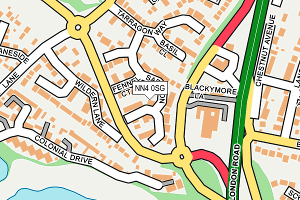 NN4 0SG map - OS OpenMap – Local (Ordnance Survey)