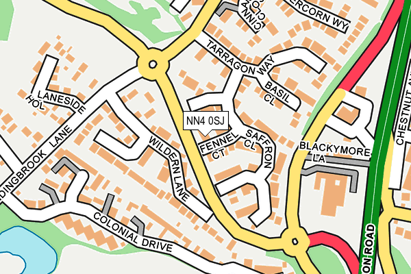 NN4 0SJ map - OS OpenMap – Local (Ordnance Survey)
