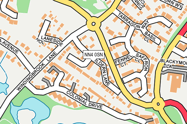 NN4 0SN map - OS OpenMap – Local (Ordnance Survey)