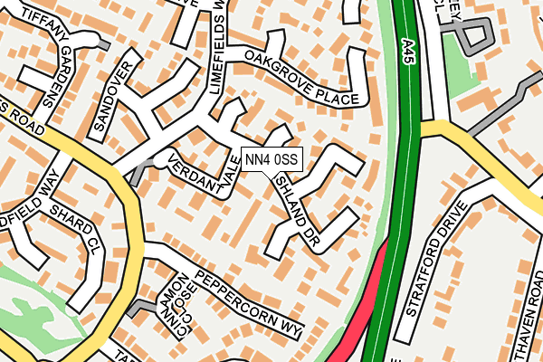 NN4 0SS map - OS OpenMap – Local (Ordnance Survey)