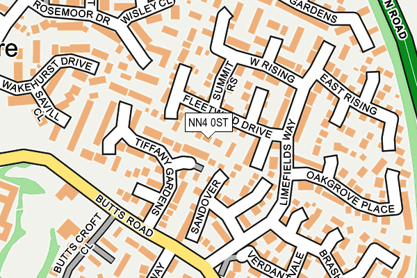 NN4 0ST map - OS OpenMap – Local (Ordnance Survey)
