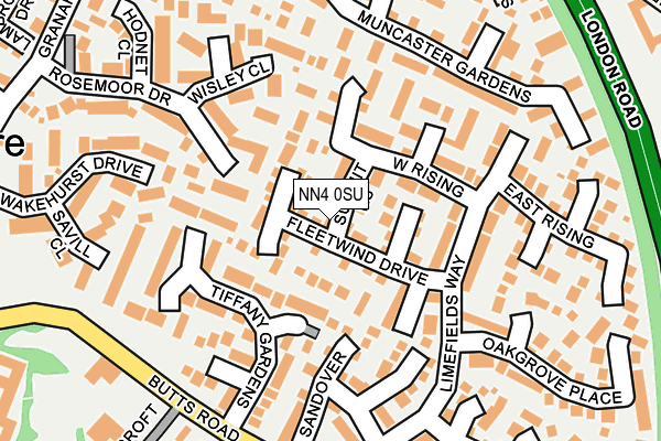 NN4 0SU map - OS OpenMap – Local (Ordnance Survey)