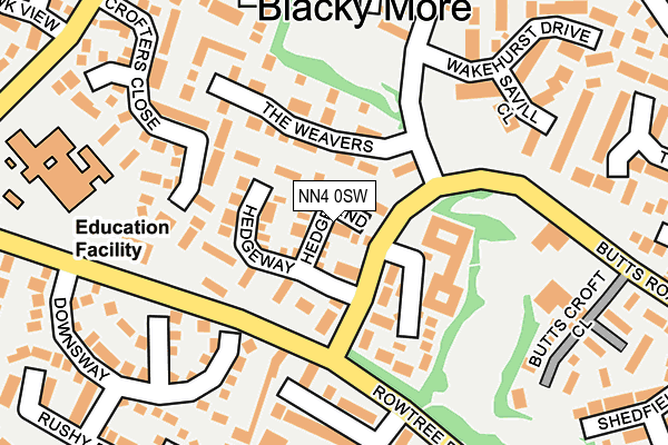 NN4 0SW map - OS OpenMap – Local (Ordnance Survey)