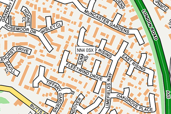 NN4 0SX map - OS OpenMap – Local (Ordnance Survey)