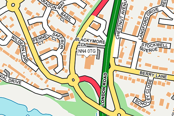 NN4 0TG map - OS OpenMap – Local (Ordnance Survey)