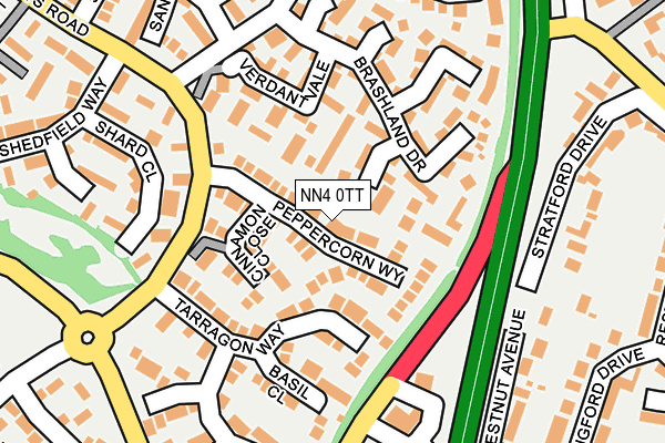 NN4 0TT map - OS OpenMap – Local (Ordnance Survey)