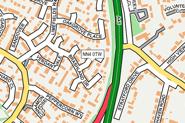 NN4 0TW map - OS OpenMap – Local (Ordnance Survey)