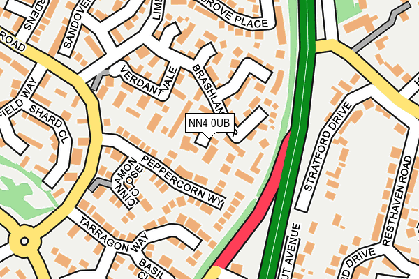 NN4 0UB map - OS OpenMap – Local (Ordnance Survey)